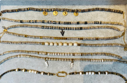 Ania Shell Necklace w Gold Plated Coins AN-005