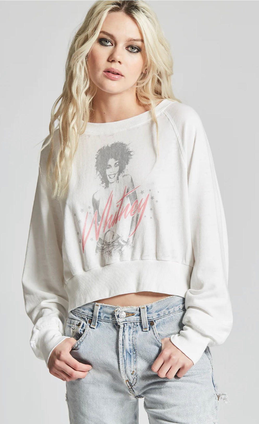 Whitney Houston Cropped Sweatshirt