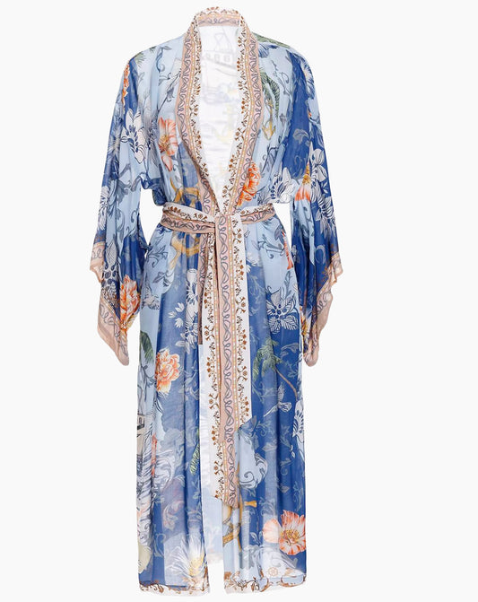 Debra Kai Floral Chiffon Robe