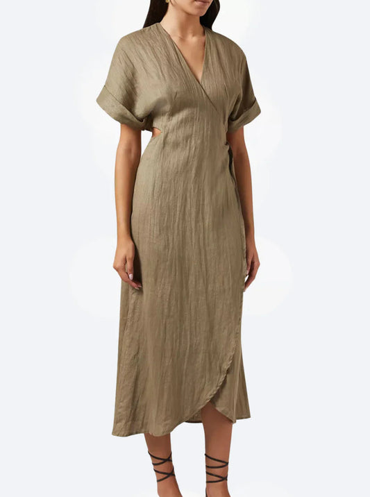 Devon Midi Linen Dress