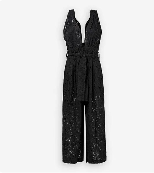 Lassy Jumpsuit with English Embroidery