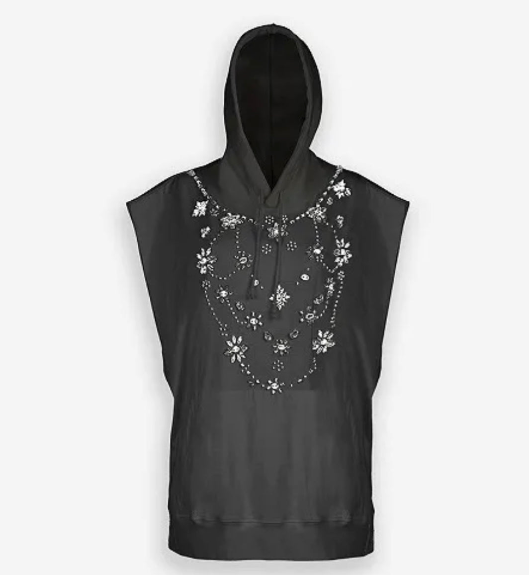 Momo Hooded Sweatshirt with Crystals