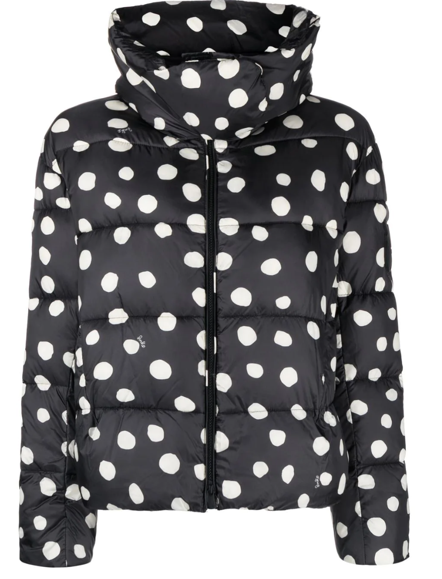 Polka Dot Puffer Coat